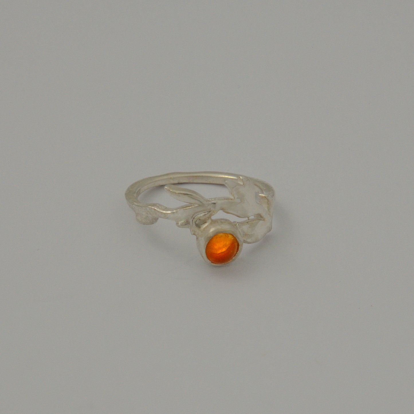 Resin Glow Fire Opal Ring