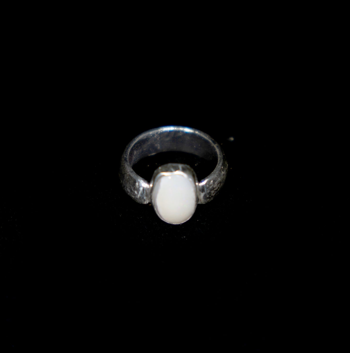 White Opal Ring