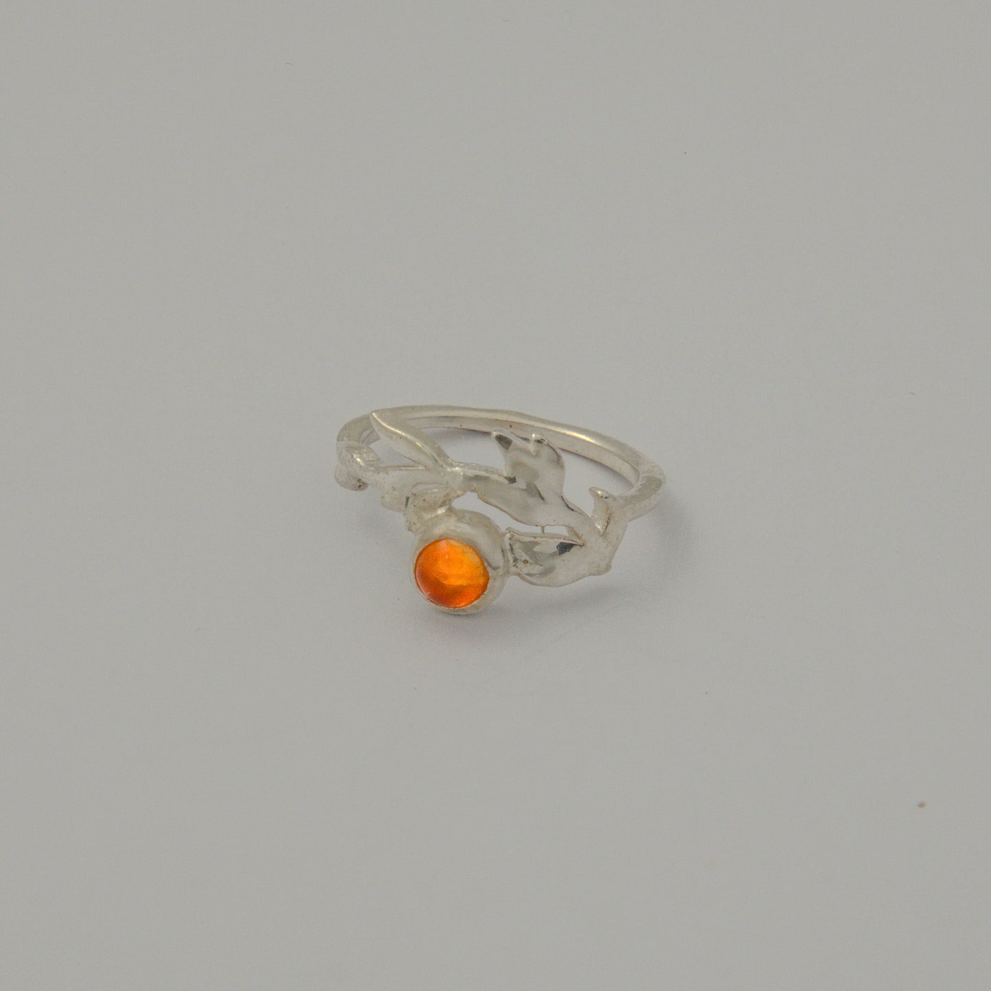 Resin Glow Fire Opal Ring