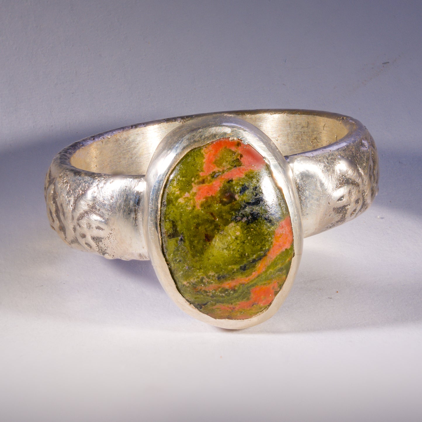 Forest Whispers Unakite Acorn Ring